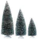 Umelá dekorácia VIANOČNÝ STROMČEK mini sada 3 ks vianočných stromčekov