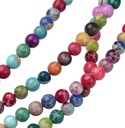 Prírodné korálky Jaspis Imperial Mix Color Mix Smoot Gall 6mm String 62Sz
