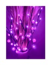 DEKORATÍVNA ODBOČKA 67CM LED GULIČKY 48 LEDiek FIALOVÁ