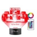 3D LED nočné svetlo F1 Mclaren Ayrton Senna Auto