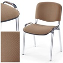 ISO béžová čalúnená kovová kancelárska stolička