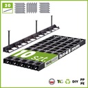 10x Plastový obrubník 45 HRANICA 1 meter + 30 kotiev