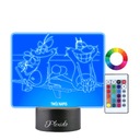 3D LED nočná lampa Oggy a šváby Olivia Grawer