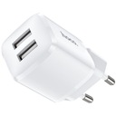 2X USB SIEŤOVÁ NABÍJAČKA UNIVERZÁLNA 2400 mA 2,4A N8 BIELA