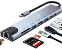 SPLITTER ADAPTÉR ADAPTÉR TYPU C LAN HD USB