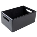 Drevená krabička, čierna, malá krabička, 30x20x13 cm