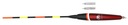 SVIETIACI LED PLÁVAJÚCI WAGGLER MIKADO 3+2G + BATÉRIE