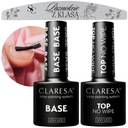 Claresa Set Base + Top No Wipe 2x hybridný lak na nechty + Pilník