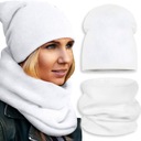 TEPLÝ Dámsky set ČIAPKA + SUKŇA ZIMNÁ šatka S VLNOU, Poľský výrobok