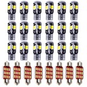 LED žiarovky pre Škoda Superb 2 parkovacie znamenie interiérové ​​osvetlenie, sada