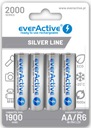 4 x R6/AA everActive 2000 mAh Ni-MH pripravené na použitie