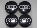 4x Krytky emblémov na ráfiky AUDI 56 mm čierne