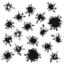 Nálepky na auto stain blot farieb 18 ks