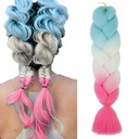 Syntetické vrkoče farbené 120 cm ombre