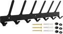 Jednoduchý nástenný vešiak na šaty do predsiene, Black LOFT Metal, 40 cm