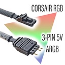 Adaptér Corsair 3pin aRGB WS2812B ll120 ql120 hydr.