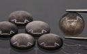 Orydian Silver Round konvexné dlaždice fi 8 mm