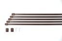 MINI TYČ NA ZÁCLONY 5 kusov ŽIVOTNÁ hnedá 40-60 cm
