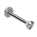 Titánový labret so zirkónom - závit 1,2/6/3