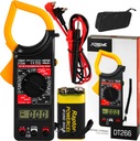 TESTOVACIE KÁBLE CLAMP METER DT266 DIGITÁLNY MULTIMETER BATERIE