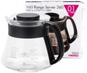 Hario V60-01 kávová kanvica 360ml Sklenený server