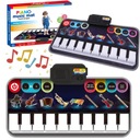 INTERAKTÍVNA HUDOBNÁ PODLOŽKA KLÁVESNICA PIANO 8 NÁSTROJOV PREHRÁVANIE