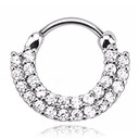 NÁUŠNICE CLICKER SEPTUM STRIEBORNÁ TITÁNOVÁ G23 1,2/12