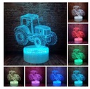 LED 3D hologramová stolná lampa TRAKTOR, 7 farieb, USB s vypínačom