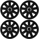 4x Náboje 14 Drift Black Mat Ring matná čierna