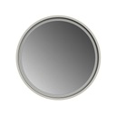 Biele okrúhle zrkadlo 65 cm s pieskovanou LED