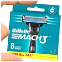 Gillette Mach 3 náplne na žiletky Mach3 8 kusov