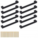 10x úchytky Čierna úchytka pre kuchynskú zásuvkovú skrinku 160 mm skrutky