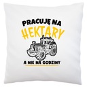 Traktor darček pre FARMÁRA, vtipný biely vankúš