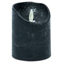LED vosková sviečka s pohyblivým plameňom - ​​Čierna 10cm