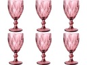 Sada pohárov na víno 300ml ELISE PINK-6ks