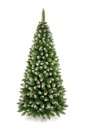 Umelý vianočný stromček zelený biely stojan 160 cm