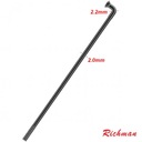 RICHMAN CR14 270 mm vystužené oceľové čierne špice 36 kusov