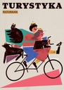 RODINA NA BICYKLE, PLAGÁT, GRAFIKA, ZVIERATÁ, B2