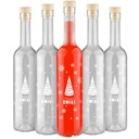 5X VIANOČNÁ FĽAŠA FUTURA 500ML TLAČ VIANOČNÉHO STROMČEKA