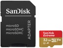MicroSD karta Extreme 32GB SanDisk 100MB/s adaptér