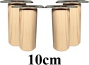 Sústružené DREVENÉ NOHY 10cm, sada 4 + obliečky