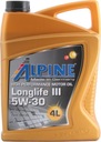 ALPINE LONGLIFE III 5W30 VW 504,00/507,00 4l