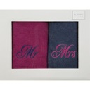Sada uterákov Mr Mrs amaranth tmavomodrá 70x140 ZA DARČEK