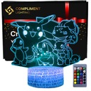 Pokemon Pikachu 3D LED nočná USB lampa