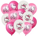 HELLO KITTY latexové balóny mačiatko ružové mačiatka narodeninová súprava 12 ks.