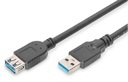 DIGITUS Káblový predlžovací kábel USB 3.0 AM-AF 3M