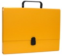 A4/5cm škatuľový zakladač s rukoväťou a zámkom, žltý