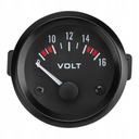 VOLTMETER 52MM 12V 8-16V