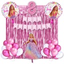 Sada balónikov Banner pre bábiku Barbie Moje 8. narodeniny