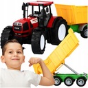 VEĽKÝ FARMÁRSKY TRAKTOR + STROJE VYKLÁDAČKA Pohyblivé diely POHON 53 CM DARČEK